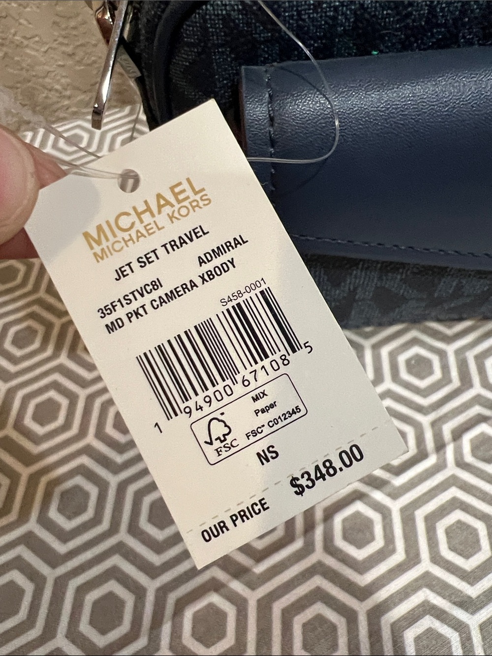 Michael Kors MD PKT camera xbody jet set travel ADMIRAL color & wallet - Picture 5 of 13